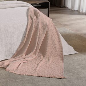 Plaid Monde rosa bruma