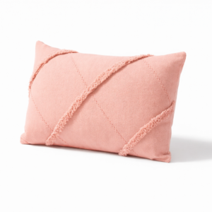 Cojín Anira rosa bruma 35x50