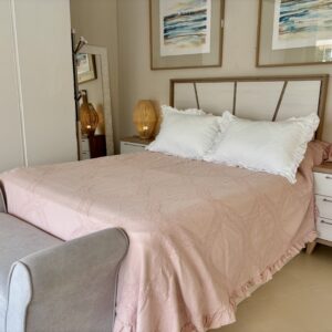 Colcha Shara rosa bruma